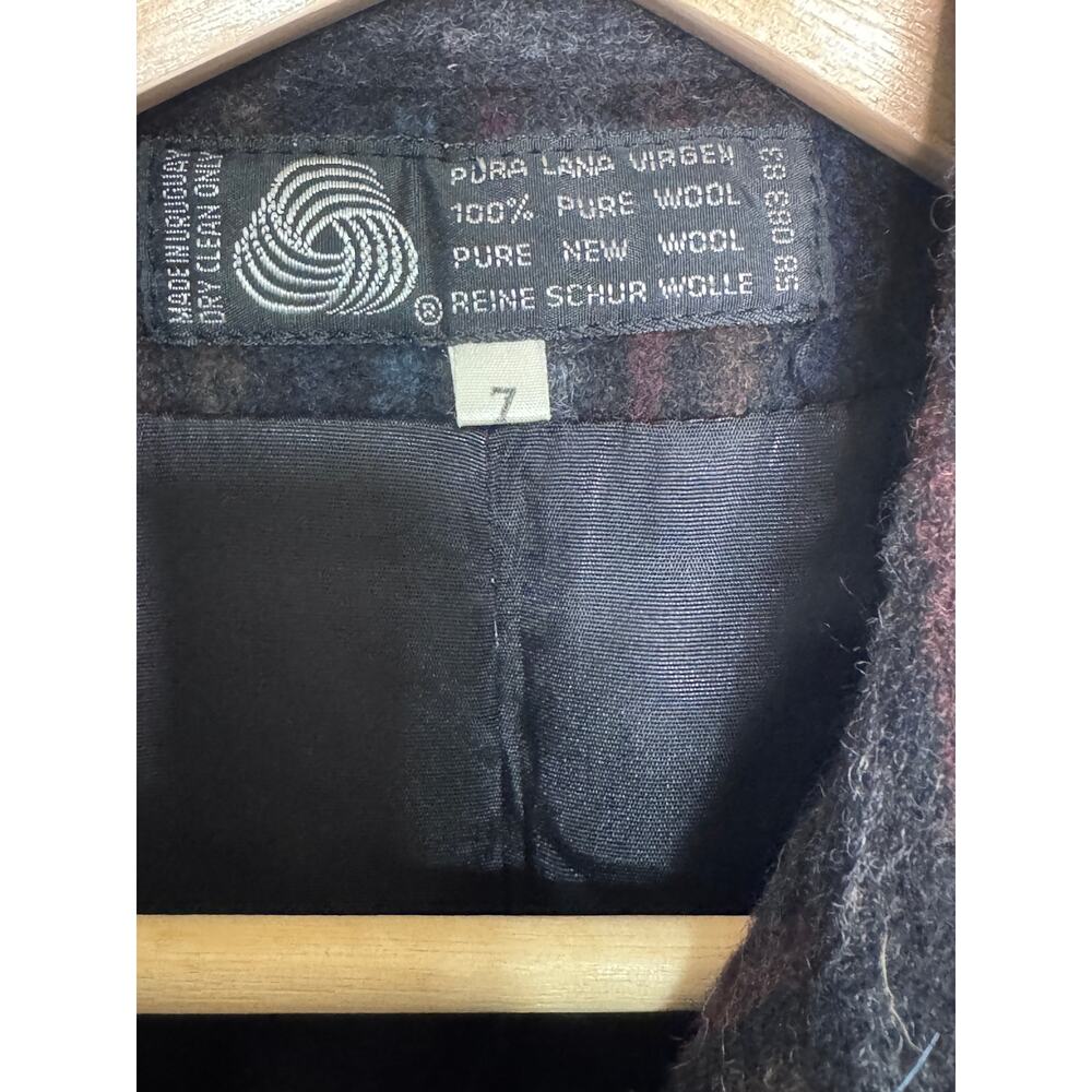 80S 100% Wool Double breasted Retro Blazer Size: 7 - Picture 4 of 4